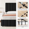 Queen Linen Upholstered Platform Bed Frame with 4 Storage Drawers, Adjustable Headboard - 3 of 4