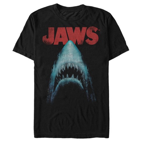 Men s Jaws Classic Poster T shirt Black Medium Target