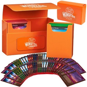 Monster Magnetic Double Trading Card Deck Box(Orange) - 2 Removable Deck Sleeves - Holds 150 Gaming TCGs- Use w Yugioh, Magic The Gathering, Pokemon - 1 of 4