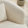 CAVINAS 360 Degree Swivel Accent Chair, 34.25" Wide Upholstered Corduroy, Barrel Soft Accent Chair with Pillow, Circular Reading Armchair - 4 of 4