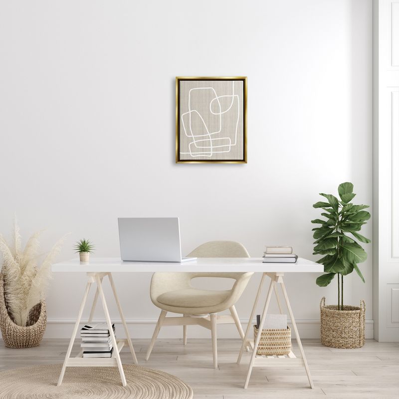 Stupell Industries Contemporary White Line Shapes Minimal Grain Design, 3 of 7