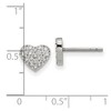 Chisel Stainless Steel Polished with Cubic Zirconia Heart Earrings - 4 of 4