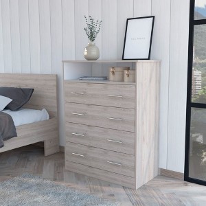 Depot E-Shop Four Drawer Dresser, Superior Top, One Open Shelf - 1 of 4