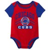 MLB Chicago Cubs Infant Boys' 3pk White Bodysuit - 3 of 4