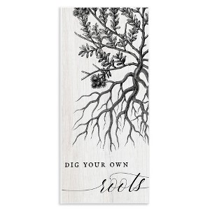 Stupell Industries Dig Your Own Roots Empowering Wall Plaque Art, 7" x 17" - 1 of 4