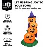 Joyfy 6 FT Halloween Inflatables Outdoor Decorations, Stacked Pumpkins with Witch Hat Inflatable with LEDs for Halloween Party Yard Garden Lawn Decor - 2 of 4