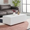 Ezro Faux Concrete Coffee Table - White - Safavieh - 2 of 4