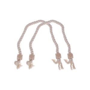 Unique Bargains Round Wooden Ball Magnetic Buckle Curtain Strap Cotton Linen Magnet Wood 2 Pcs - 1 of 4