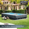 Intex 26377EH  32ft x 16ft x 52in Ultra XTR Frame Above Ground Rectangular Swimming Pool Set with 2 Inflatable Recliner Lounge Chairs and Cooler Float - 3 of 4