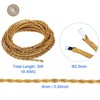 Unique Bargains Vintage 2-Conductor 18 AWG Twisted Cloth Covered Wire - 2 of 4