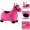 iPlay, iLearn, Bouncy Pals Farm Friends Hopper Toy, Plush, Inflatable Ride-On Hopping Toy, Pink Horse, Ages 18 Months and Up - image 3 of 4