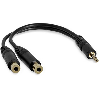 StarTech.com Stereo Splitter Cable - Phono Stereo 3.5mm (M) - Phono 2x Stereo (F) - 6in - Mini-phone Female - Mini-phone Male - 6