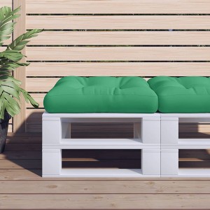 vidaXL Pallet Cushion Green 22.8 in.x22.8 in.x3.9 in. Fabric - 1 of 4