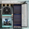 EUHOMY 24" Bottle Fridge Dual Zone, 100 Bottle Cooler Refrigerator in Stainless Steel - 4 of 4