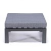 LeisureMod Chelsea Outdoor Patio Ottomans Set of 2, Black Aluminum with Cushions – Weather-Resistant Footstools for Patio and Garden - 2 of 4