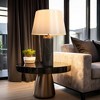 LNC Flabellum 24.8-in Modern Bedside/Standard Table Lamps,Polished Gold and Black with  Fabric Shade - 2 of 4