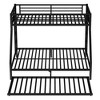 Twin XL Over Queen Metal Bunk Bed with Twin Size Trundle Black - 4 of 4