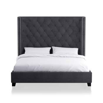 Sunil Wingback Upholstered Panel Bed - HOMES: Inside + Out