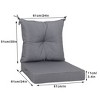PAGED Outdoor Deep Seat Cushion Set,24x 24 inch,Waterproof Fade-Resistant Patio Furniture Cushions with Removable Covers,2 Set of - 3 of 4