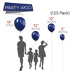 PartyWoo Balloons Navy Blue Pearl 18 12 10 5 Inch 123 pcs - 2 of 4