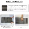 Gulches 20PCS Wood Plastic Composite Deck Tiles , DIY Interlocking Decking Tiles, Floor Tile, Durable, Waterproof, Indoor Outdoor, Dark Grey - 4 of 4