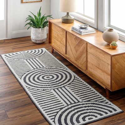 Hauteloom Deron Gray Rainbow Washable Rug