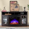 AMERLIFE Curved Fireplace TV Stand with 26'' Electric Fireplace - 2 of 2