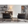 CAVINAS Modern Minimalist Accent Chair,Set of 2,Upholstered Hanging Armchair with Arm Pocket&Metal Frame,Leisure Chair for Living Room - 3 of 4