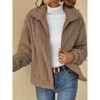 Coolmee Women's Jacket Winter Warm Full Zip Long Sleeve Jacket Coat Outerwear - 2 of 4