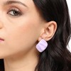 SOHI Women's Lilac Textured Enamel Stud Earrings - 4 of 4