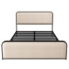 GDFStudio Buck Modern Linen Upholstered Metal Bed Frame with Under-Bed Storage - 4 of 4