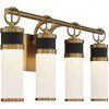 Savoy House Abel 4 - Light Vanity in  Matte Black/Warm Brass - 2 of 3