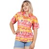 LA LEELA Button Down Shirt for Women Casual Summer Beach Party Blouses Shirt Hawaii Blouse Short Sleeve Tropical Vacation Hawaiian Shirts - 2 of 4