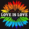 Adult Design By Humans Love is Love Sunflower Pride By Belugastore T-Shirt - 2 of 2