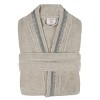 All-Season Unisex Cotton Terry Lounge Bathrobe with Embroidery by Blue Nile Mills - 2 of 4