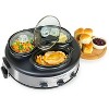 HomeCraft HCRTSCO15SS Triple Round Oval 1.5 Quart Stainless Steel Cooker Buffet - 2 of 4
