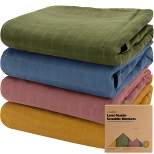 KeaBabies 4pk Muslin Swaddle Blankets for Baby Boys, Girls - Organic Baby Blankets, Swaddles for Newborns
