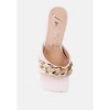 Mermaid Quilted Metallic Chain Embellished Women Sandals - 4 of 4