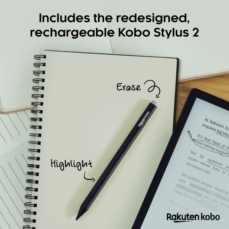 Kobo Elipsa 2E - 10.3" 32GB eReader - ComfortLight PRO - Stylus Capability (Black), 4 of 11