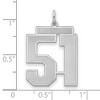Black Bow Jewelry Sterling Silver, Jersey Collection, Large Number 51 Pendant - 2 of 4