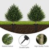 1-Pack 23.6" Artificial Cedar Trees with Ground Stake - Realistic Faux Bushes Plants for Outdoor Indoor Decor & Landscaping - 4 of 4