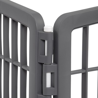 Gray Heavy-Duty Plastic Pet Playpen Add-On Panels