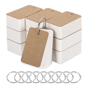 Unique Bargains Memory Learning Office Blank Index Cards with Ring 1000 Pcs - 1 of 4
