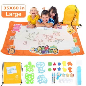 LotFancy Aqua Magic Drawing Mat, 60”x35” Extra Large Water Drawing Writing Mat - 1 of 4