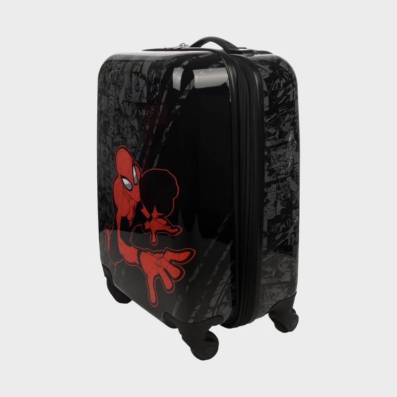 Spider-Man Kids&#39; 4pc Hardside Checked Skate Wheels Luggage Set, 4 of 9