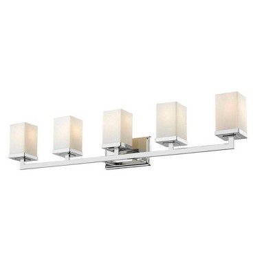 5 Light Incandescent Bath Sconce Chrome - Aurora Lighting