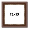 PosterPalooza | Square Traditional Brown Picture Frame - UV Acrylic, Foam Board Backing, Hanging Hardware - 2 of 4
