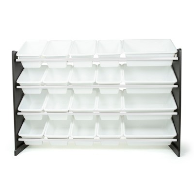 Espresso Extra Large Kids' Toy Storage Organizer with 20 Bins