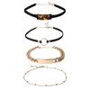 SOHI Women's Onyx Black The Josie Multi-Layer Necklace - 2 of 4