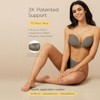 Niidor Women's Invisible Strapless Bra Backless Sticky Bra Upgrade Magnetic Clasp Adhesive Bra New Craft Lace Silicone Bras with Thong Underwear - 4 of 4
